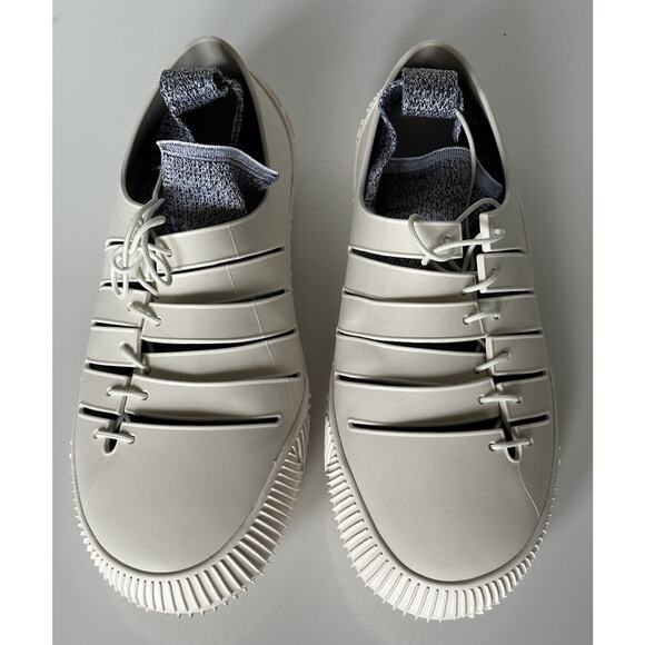 Bottega Veneta Tech Knit Rubber White Climber Sneakers 8 US 658725 IT NIB $750 main image 7
